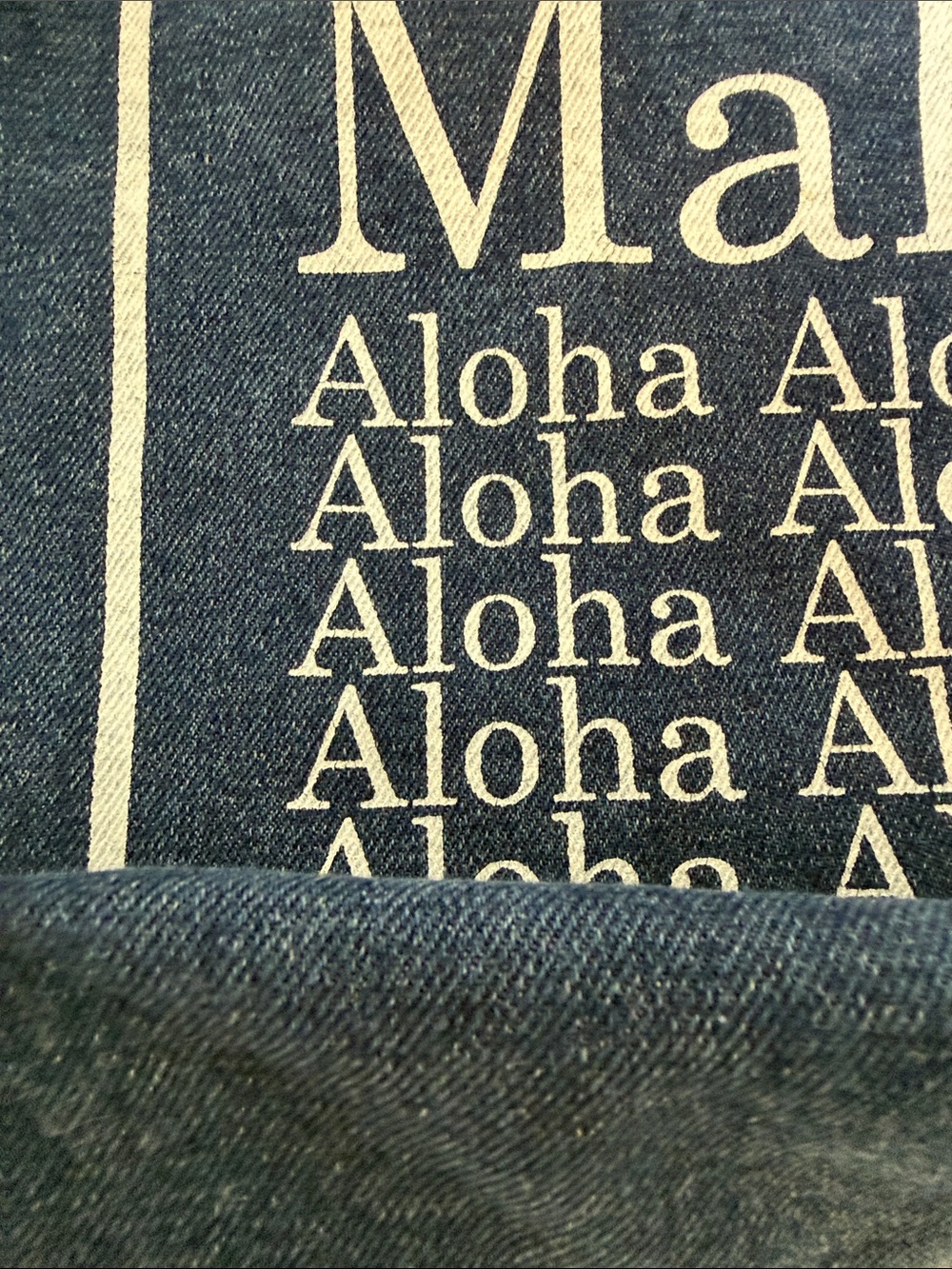 Bundle Mahalo Aloha Navy Tote with Hat - Picture 12 of 16
